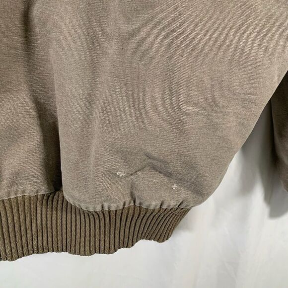 Carhartt Jacket Men's XXL Tall Grey Full Zip Fleece Lined Drawstring Pockets - Picture 14 of 16